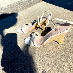 Giorgio Armani 39.5 white/cream heels